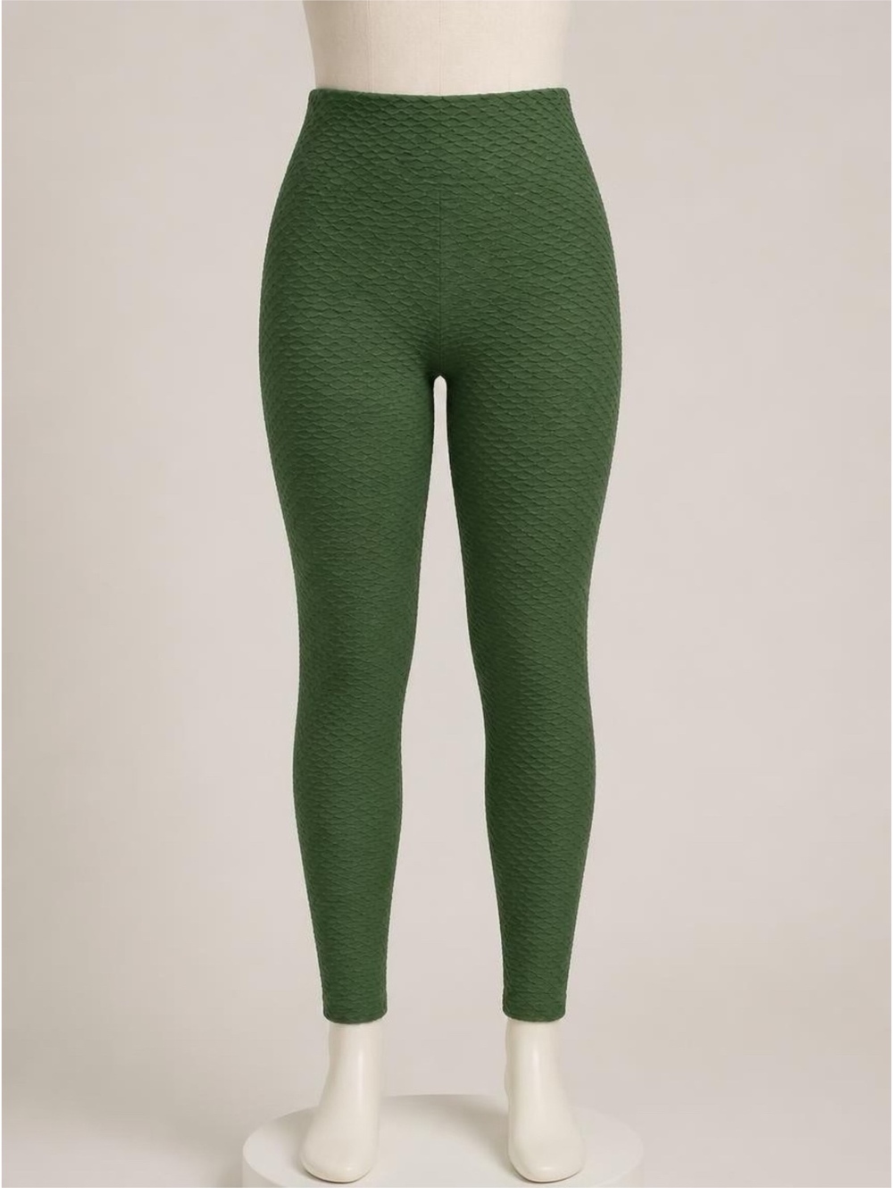 Booty by Brabants Green Croco Textured Women's Leggings OS